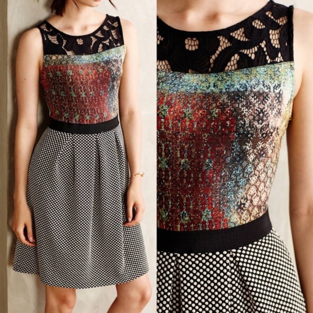 Anthropologie sleeveless westen galina dress - size L
